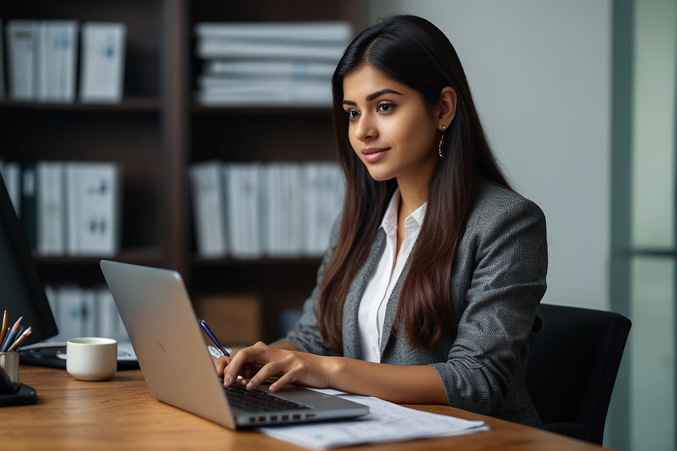 Default_an_Indian_beautiful_girl_working_on_the_desk_shows_the_1